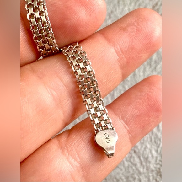 Silver Chain Bracelet. Sterling Silver. Made in Italy 🇮🇹 - Picture 3 of 5